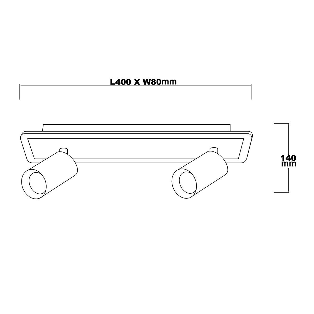 Light Prestige Parma 2 spot biała LP-0612/2WS WH
