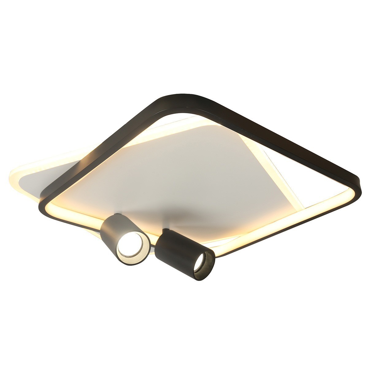 Light Prestige Parma 2 plafon kwadratowy czarny LP-0612/2C Square BK