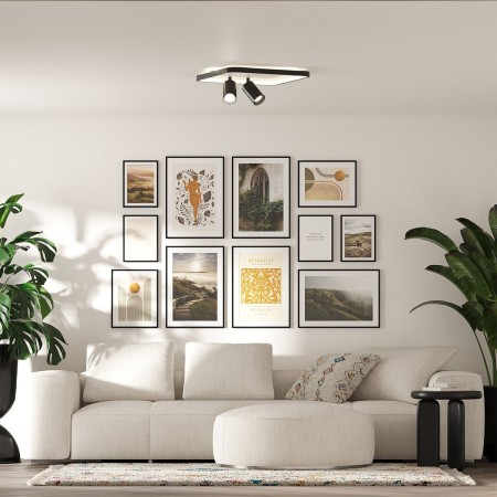 Light Prestige Parma 2 plafon kwadratowy czarny LP-0612/2C Square BK