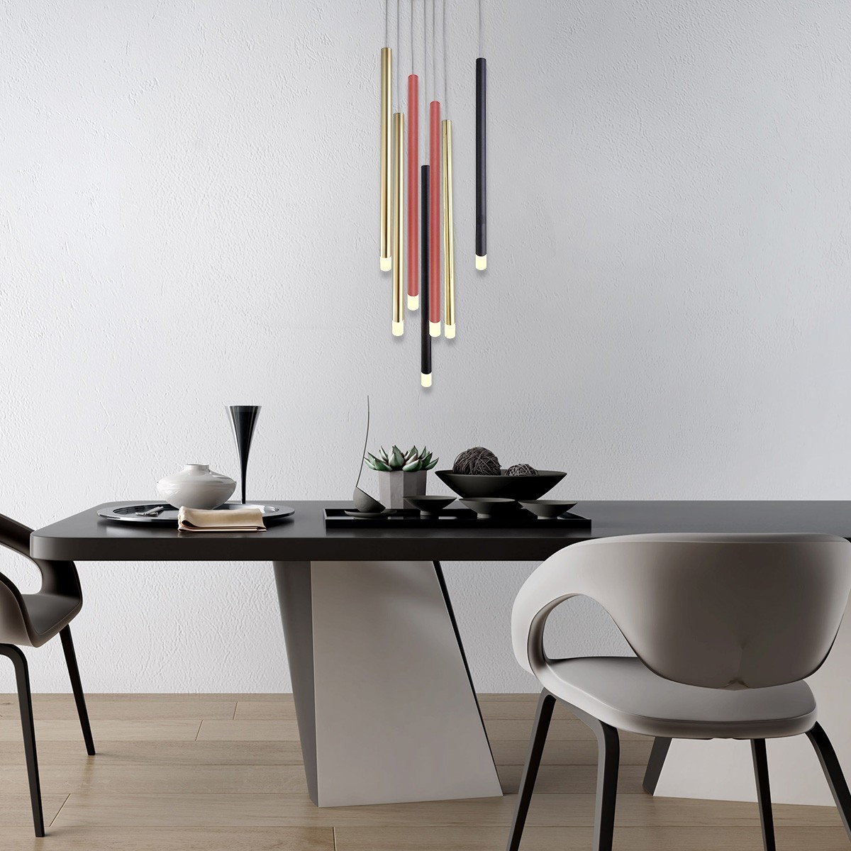 Light Prestige Lungo 7 kolor mix lampa wisząca LP-894/7P MIXED