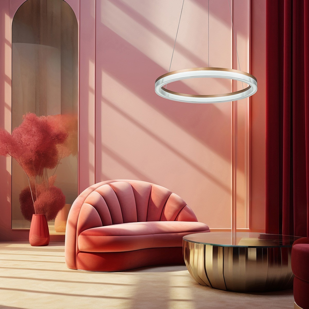 Light Prestige Midway Cristal wisząca mała złota Triangle LP-033/1P S GD Cristal Triangle