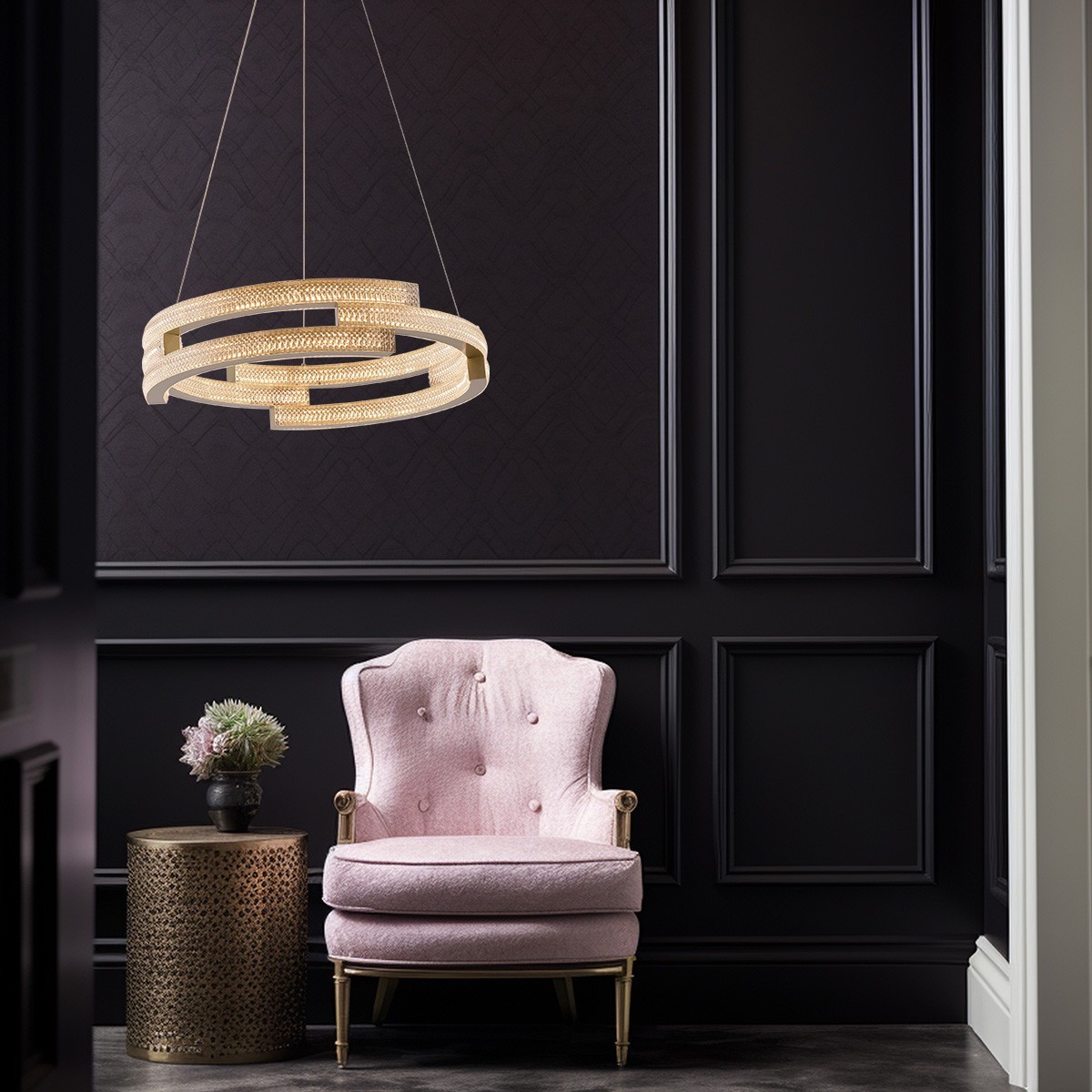 Light Prestige Tarja lampa wisząca złota LP-1810/1P GD