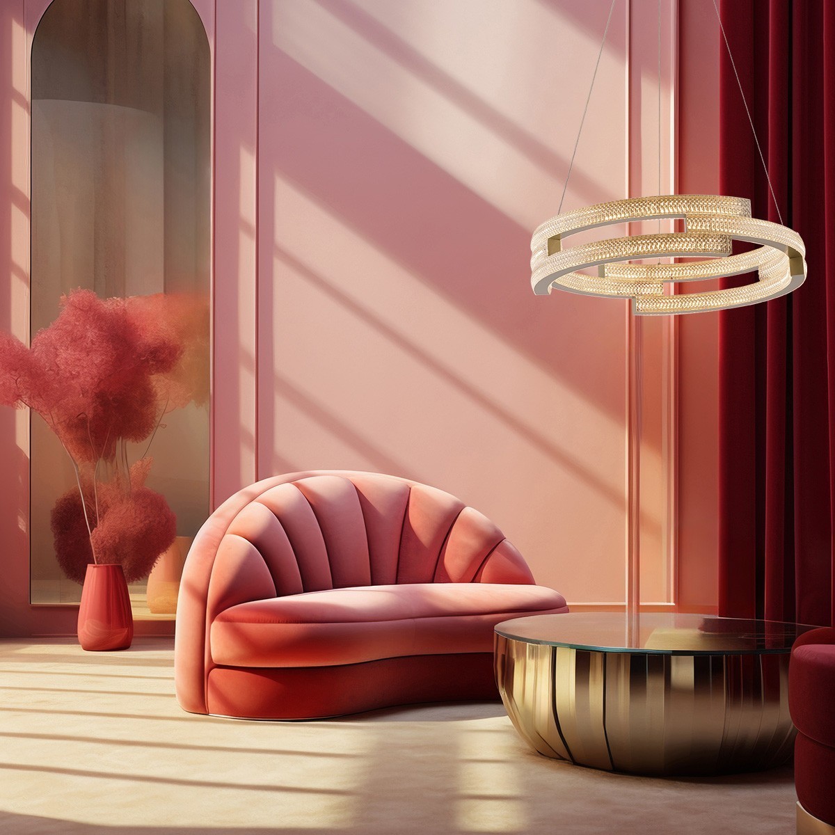 Light Prestige Tarja lampa wisząca złota LP-1810/1P GD