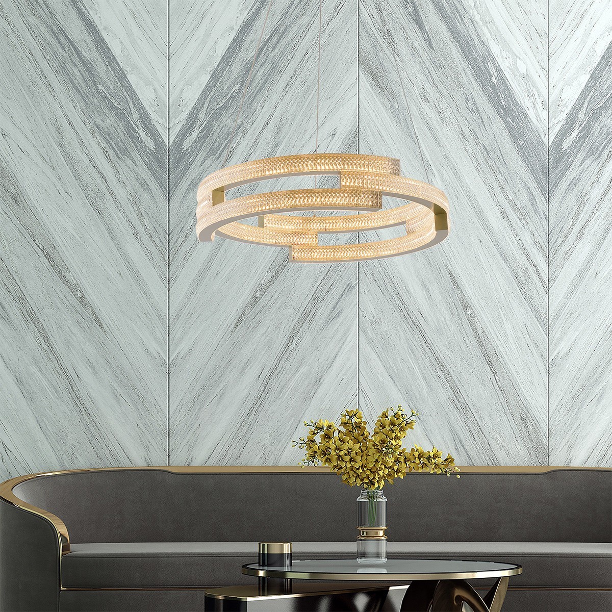 Light Prestige Tarja lampa wisząca złota LP-1810/1P GD