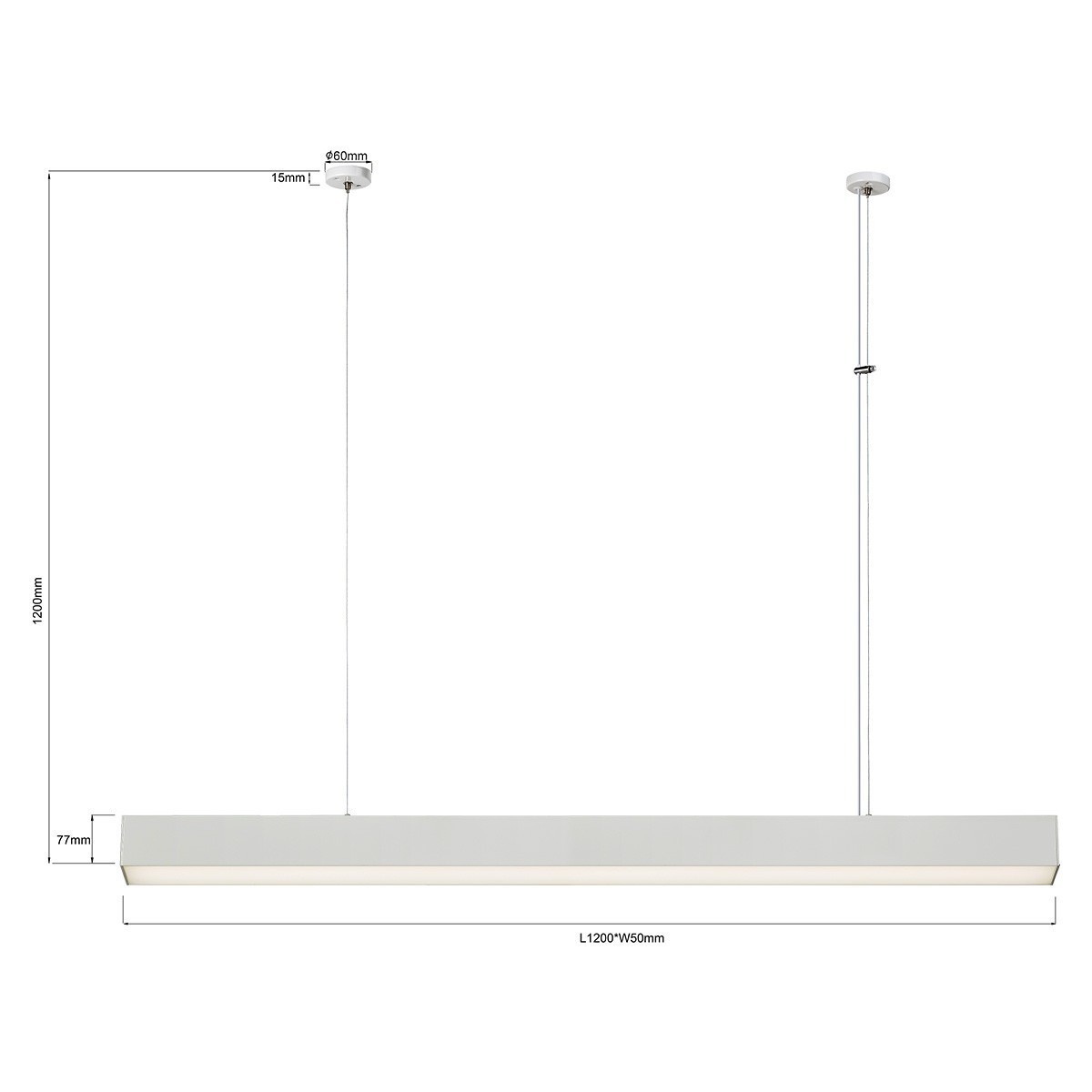 Light Prestige Luci lampa wisząca L biała Smart LP-1401/1P L WH Smart