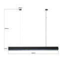 Light Prestige Mira lampa wisząca L czarna Smart LP-1201/1P L BK Smart