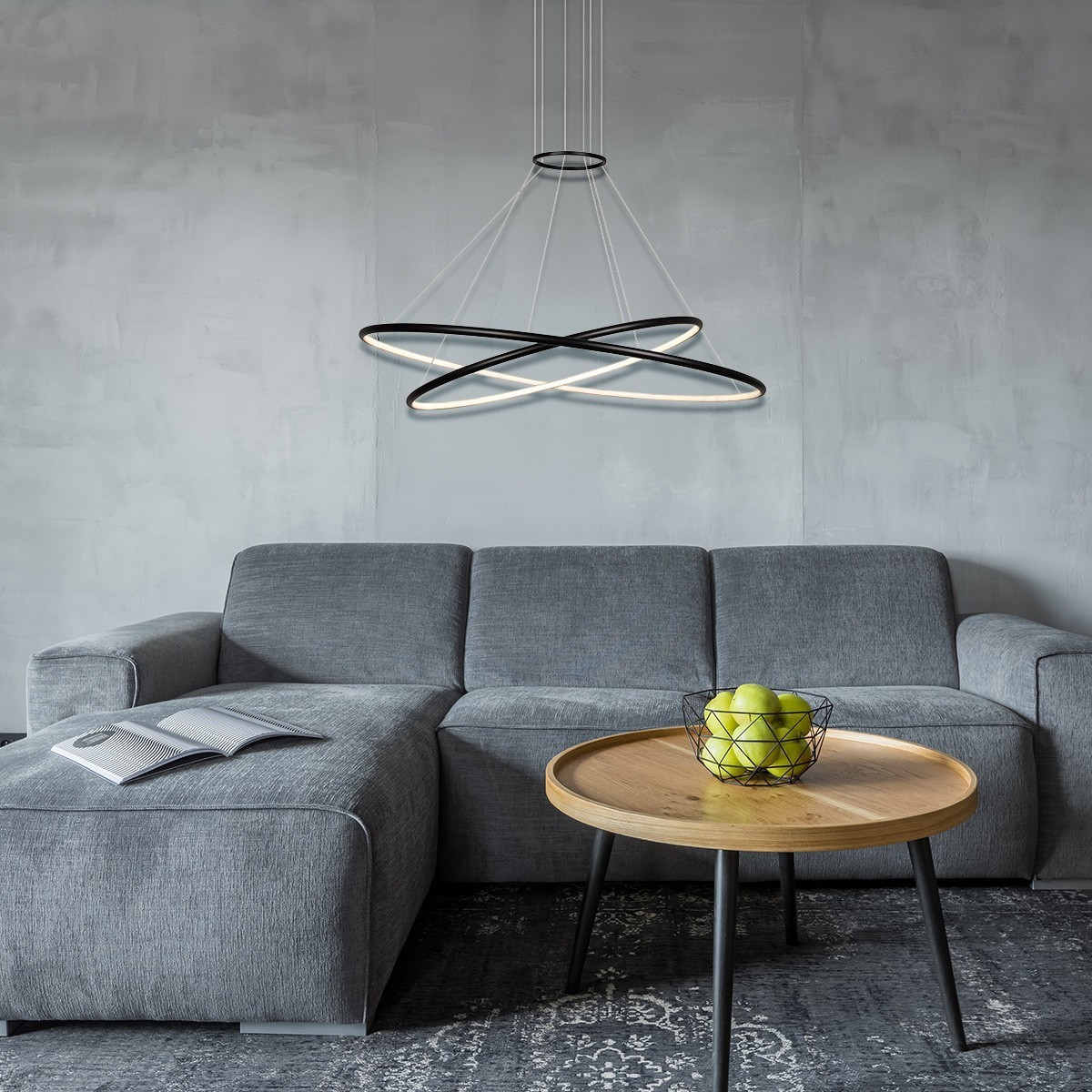 Light Prestige Halifax wisząca czarna CCT LP-940/2P BK CCT