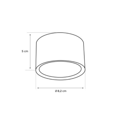 xlamp tube gx53 - XLFLAE8202 - biała niska lampa natynkowa