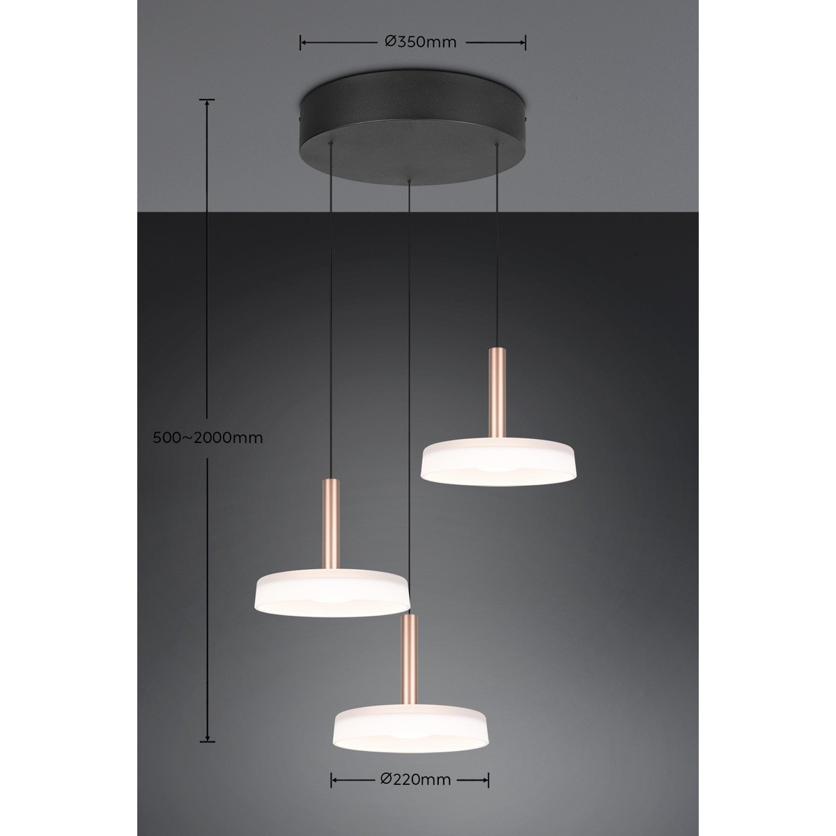 Nowoczesna lampa wisząca Trio CELESTE 354930365