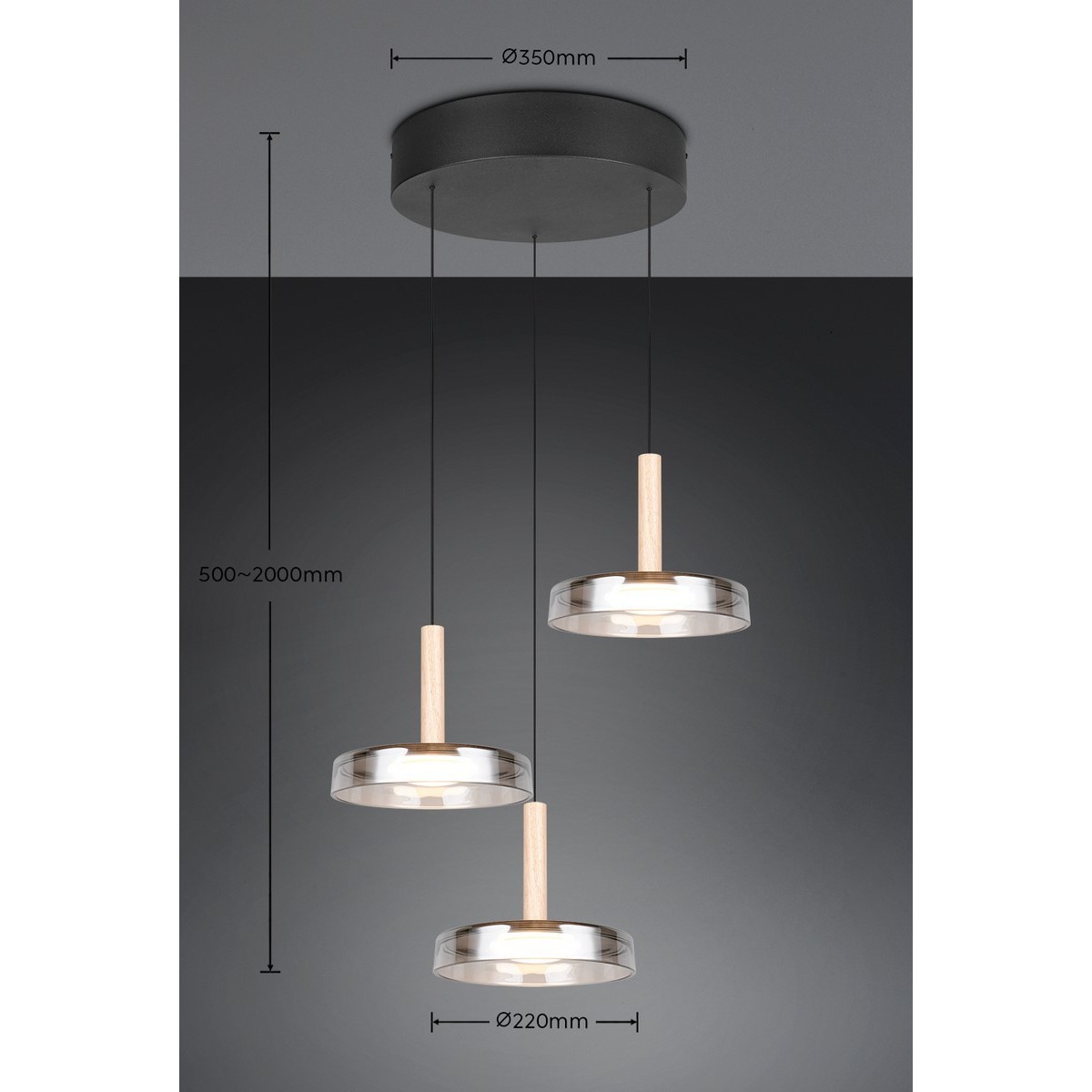 Nowoczesna lampa wisząca Trio CELESTE 354930332