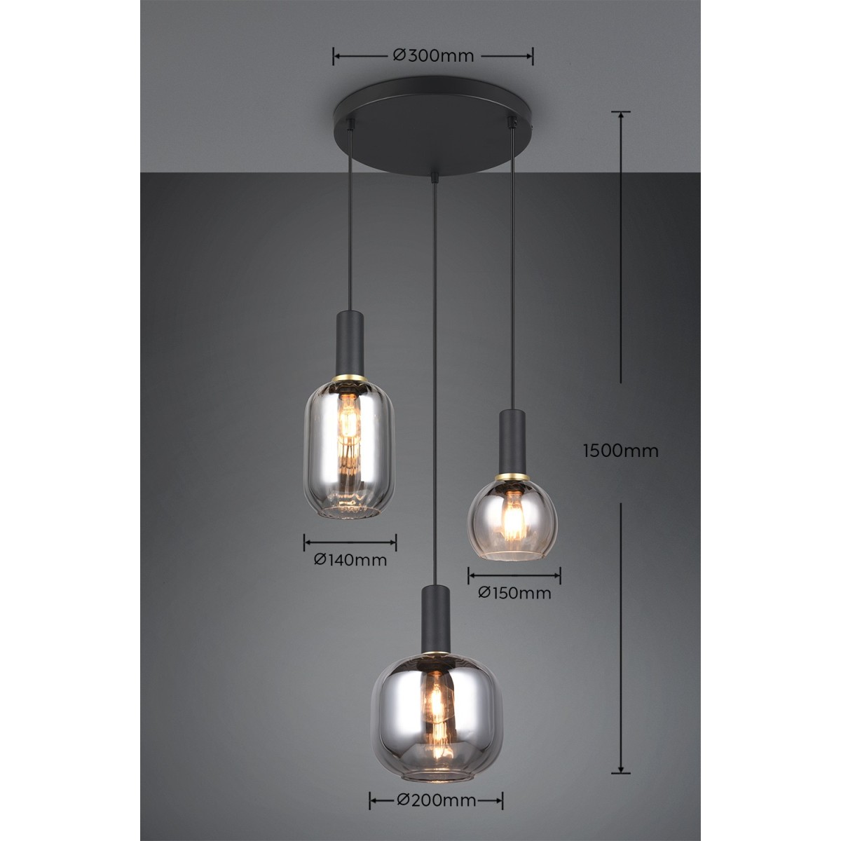 Nowoczesna lampa wisząca Trio DIVA 319830332