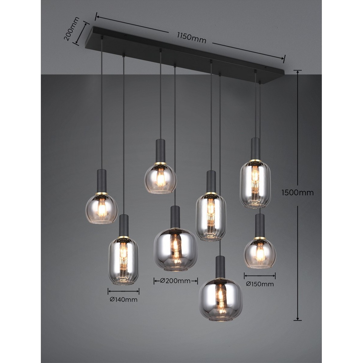 Nowoczesna lampa wisząca Trio DIVA 319800832