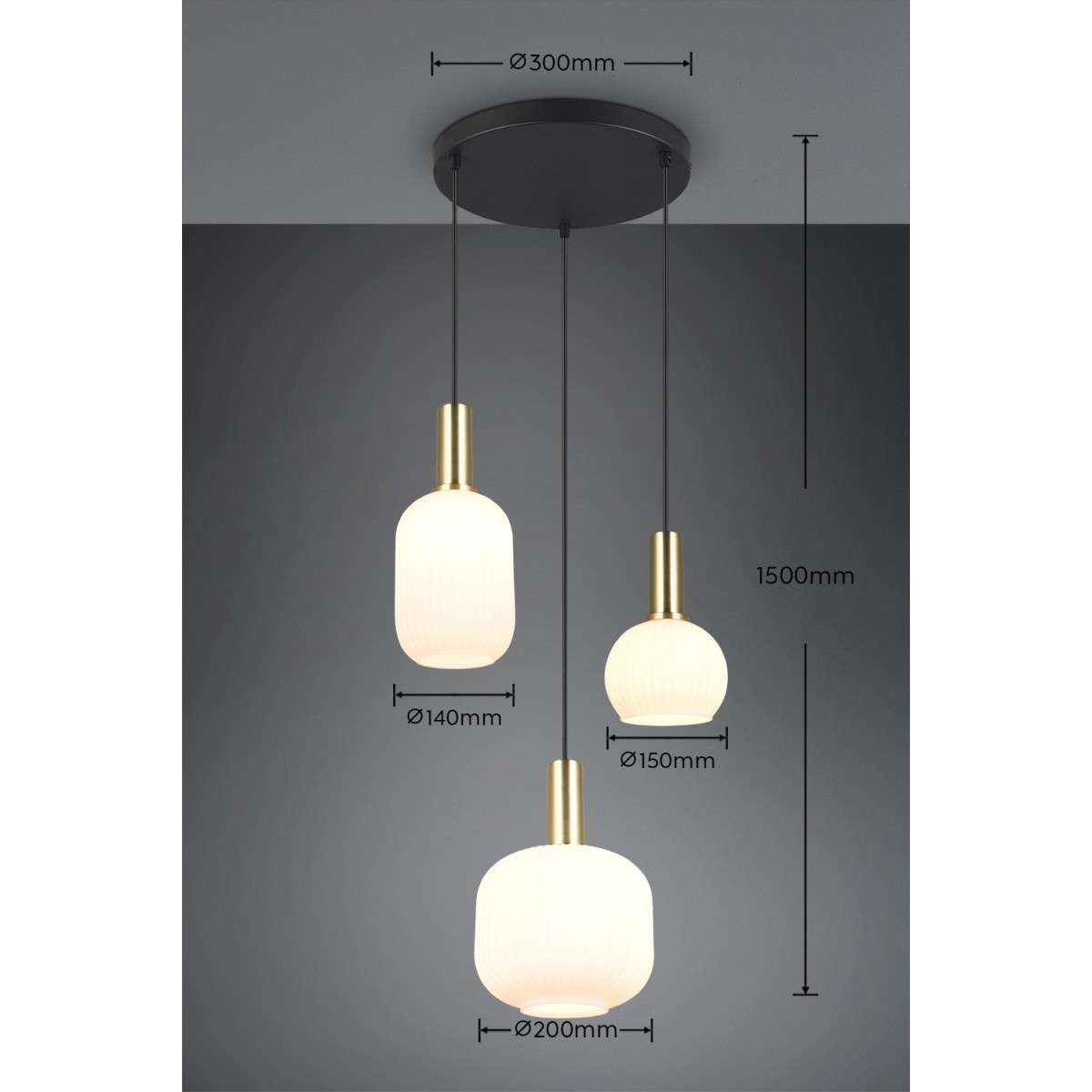 Nowoczesna lampa wisząca Trio DIVA 319830308