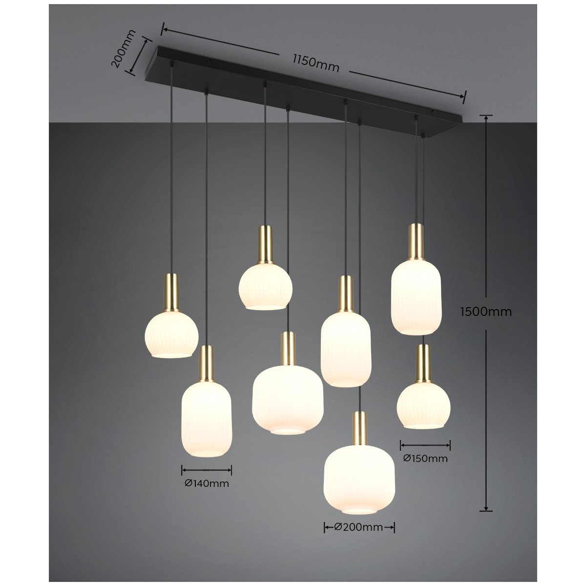 Nowoczesna lampa wisząca Trio DIVA 319800808