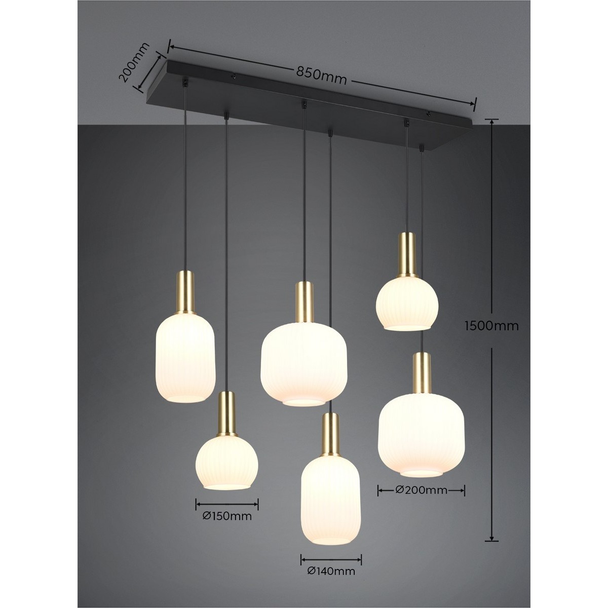 Nowoczesna lampa wisząca Trio DIVA 319800608