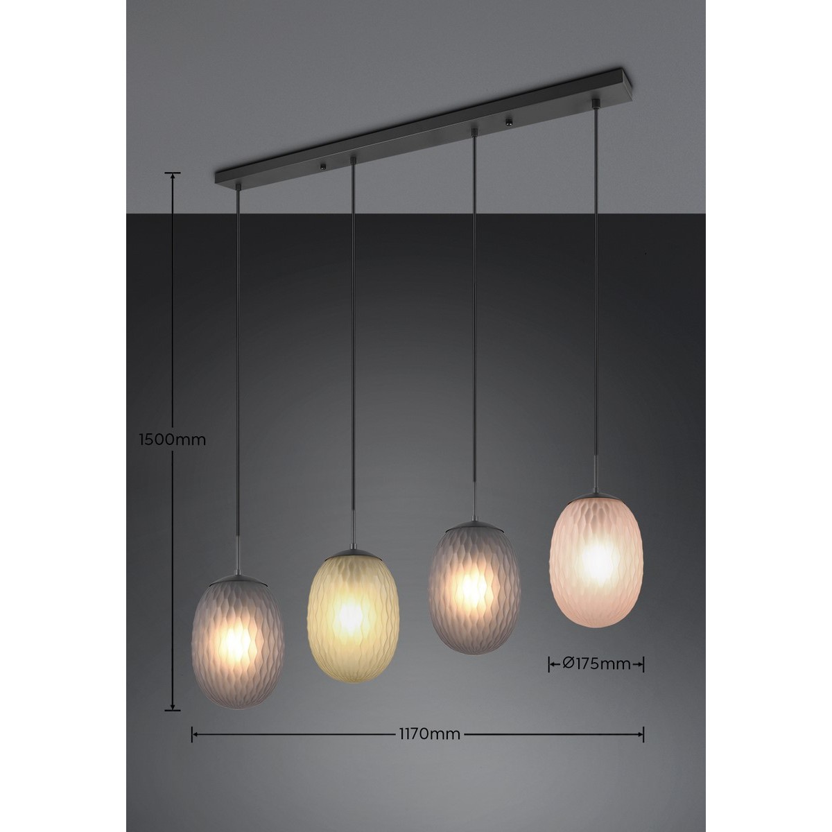 Nowoczesna lampa wisząca Trio FACETTE 364200417