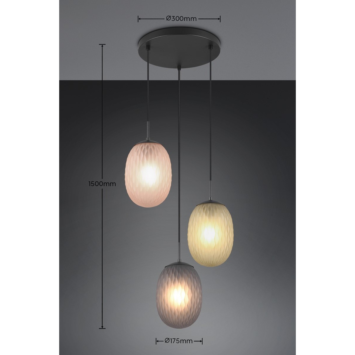 Nowoczesna lampa wisząca Trio FACETTE 364230317