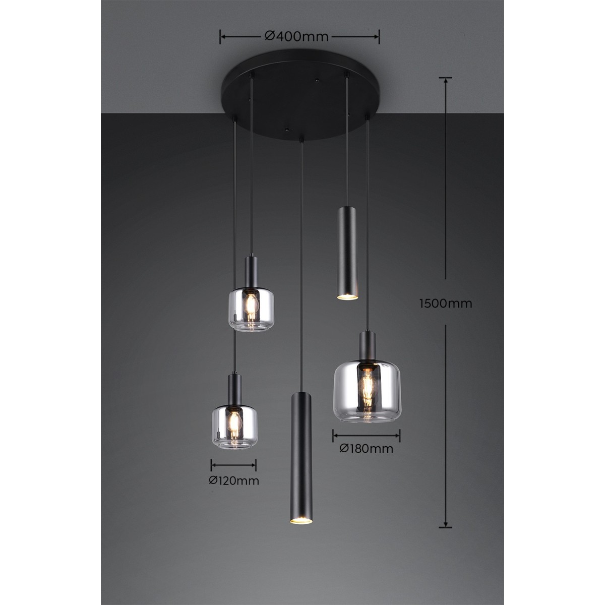 Nowoczesna lampa wisząca Trio MATARO 364130532