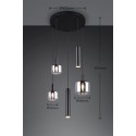 Nowoczesna lampa wisząca Trio MATARO 364130532