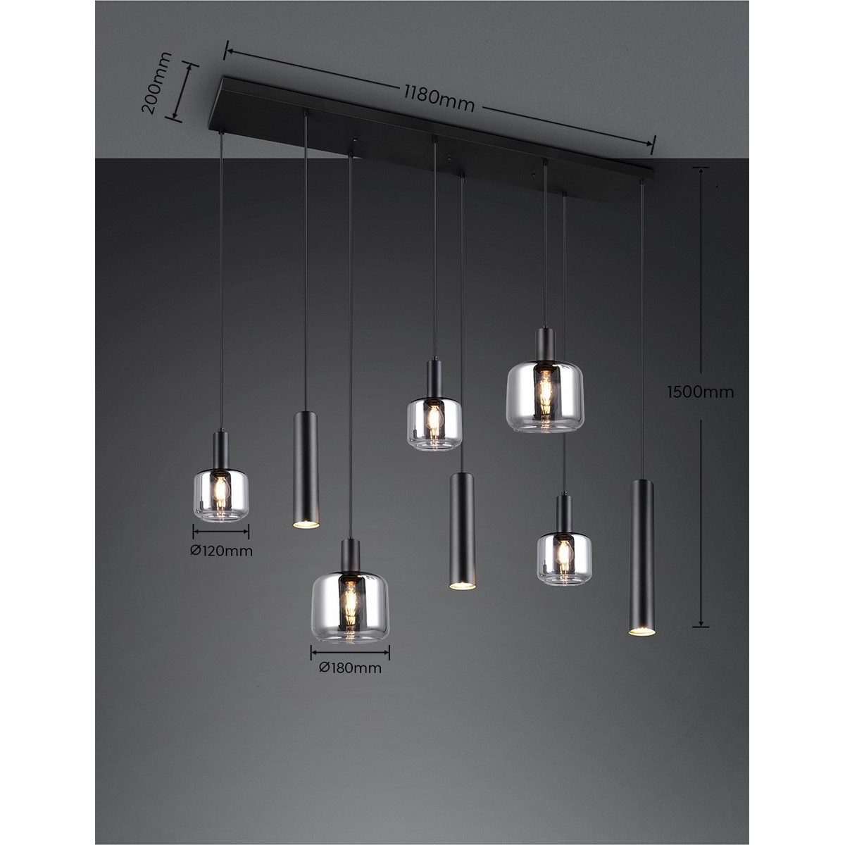 Nowoczesna lampa wisząca Trio MATARO 364100832