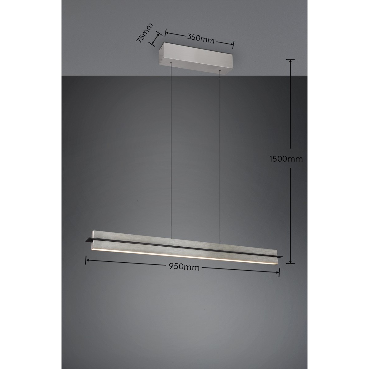 Nowoczesna lampa wisząca Trio EMERSON 346710107