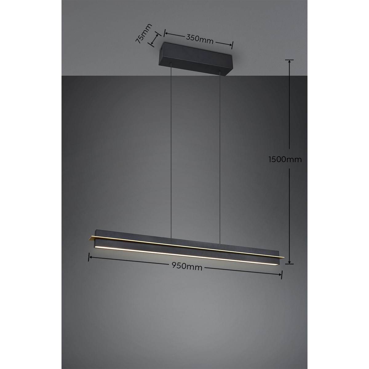 Nowoczesna lampa wisząca Trio EMERSON 346710180