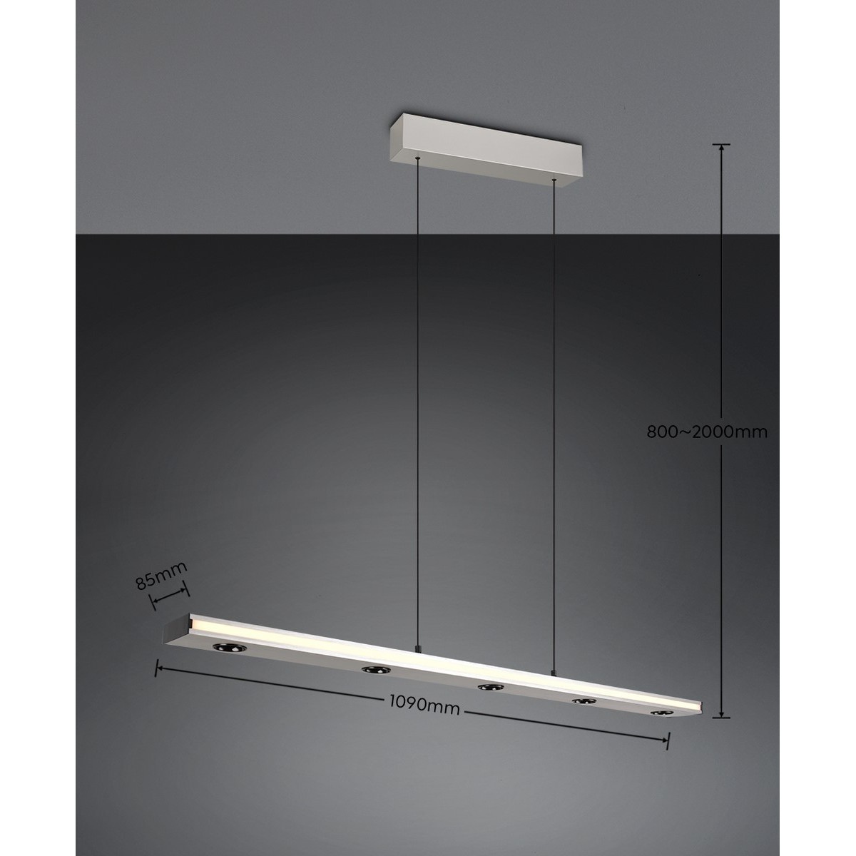Nowoczesna lampa wisząca Trio GRAHAM 353010107