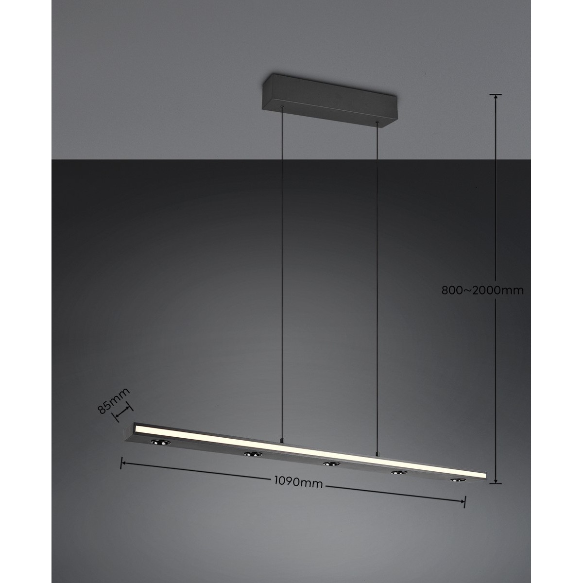 Nowoczesna lampa wisząca Trio GRAHAM 353010132