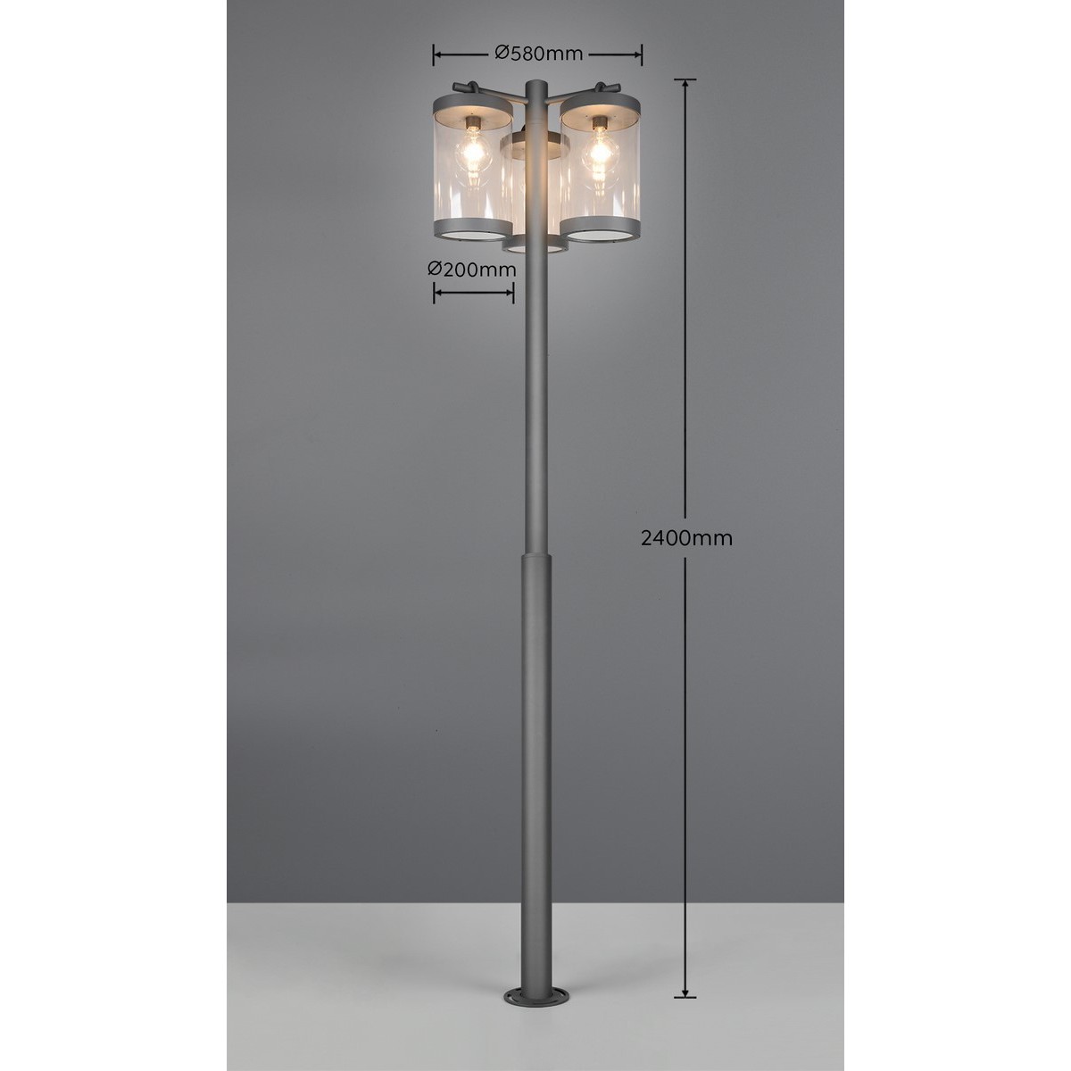 Lampa ogrodowa Trio SAMBESI 404160342