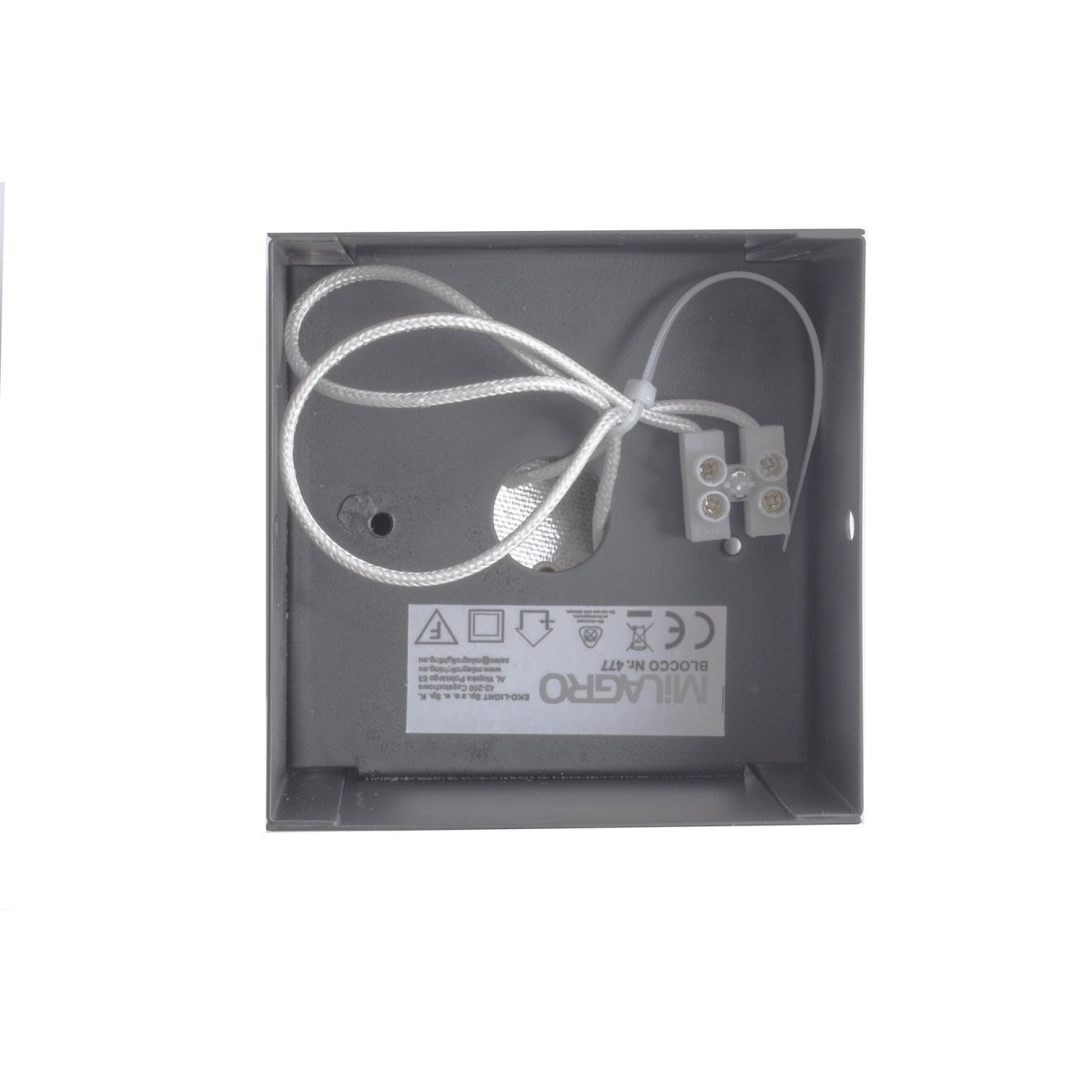 MiLagro LAMPA SUFITOWA BLOCCO SZARY 1x7W GU10 LED ML835