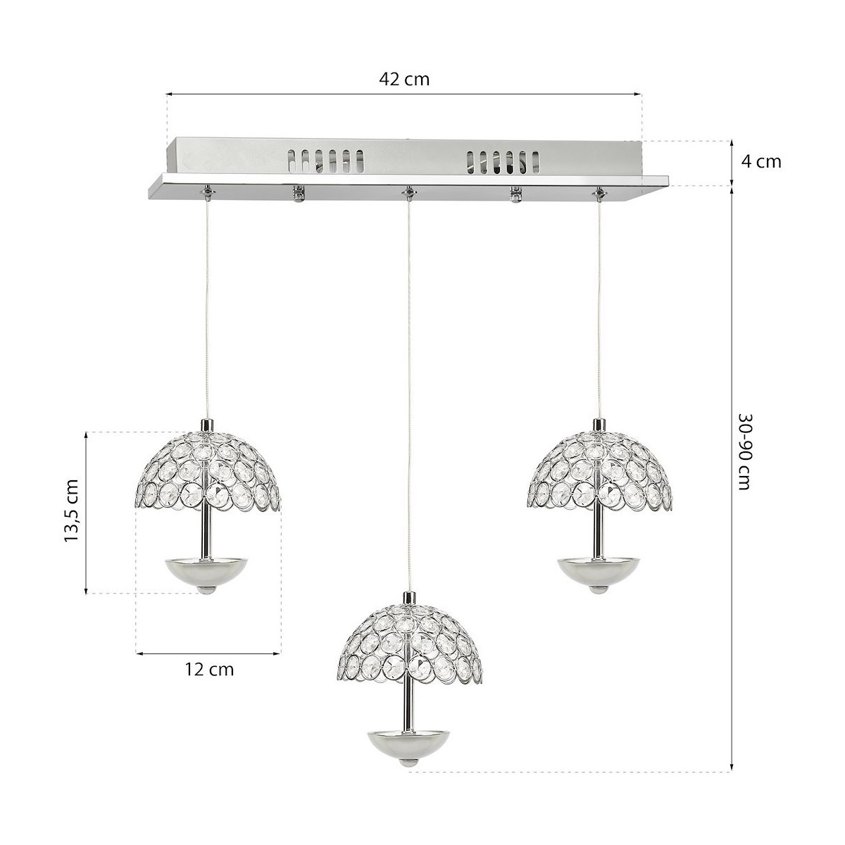 MiLagro ML315 lampa wisząca VENUS 3 LED wyjątkowa iluminacja
