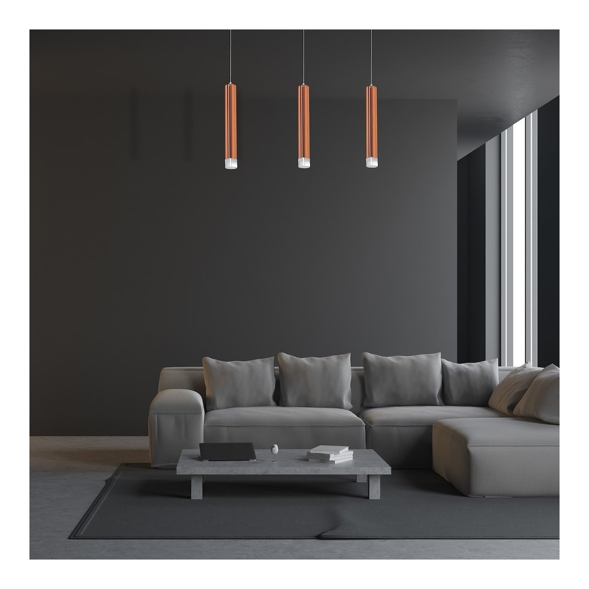 MiLagro ML985 lampa COPPER 3 LED premium oświetlenie