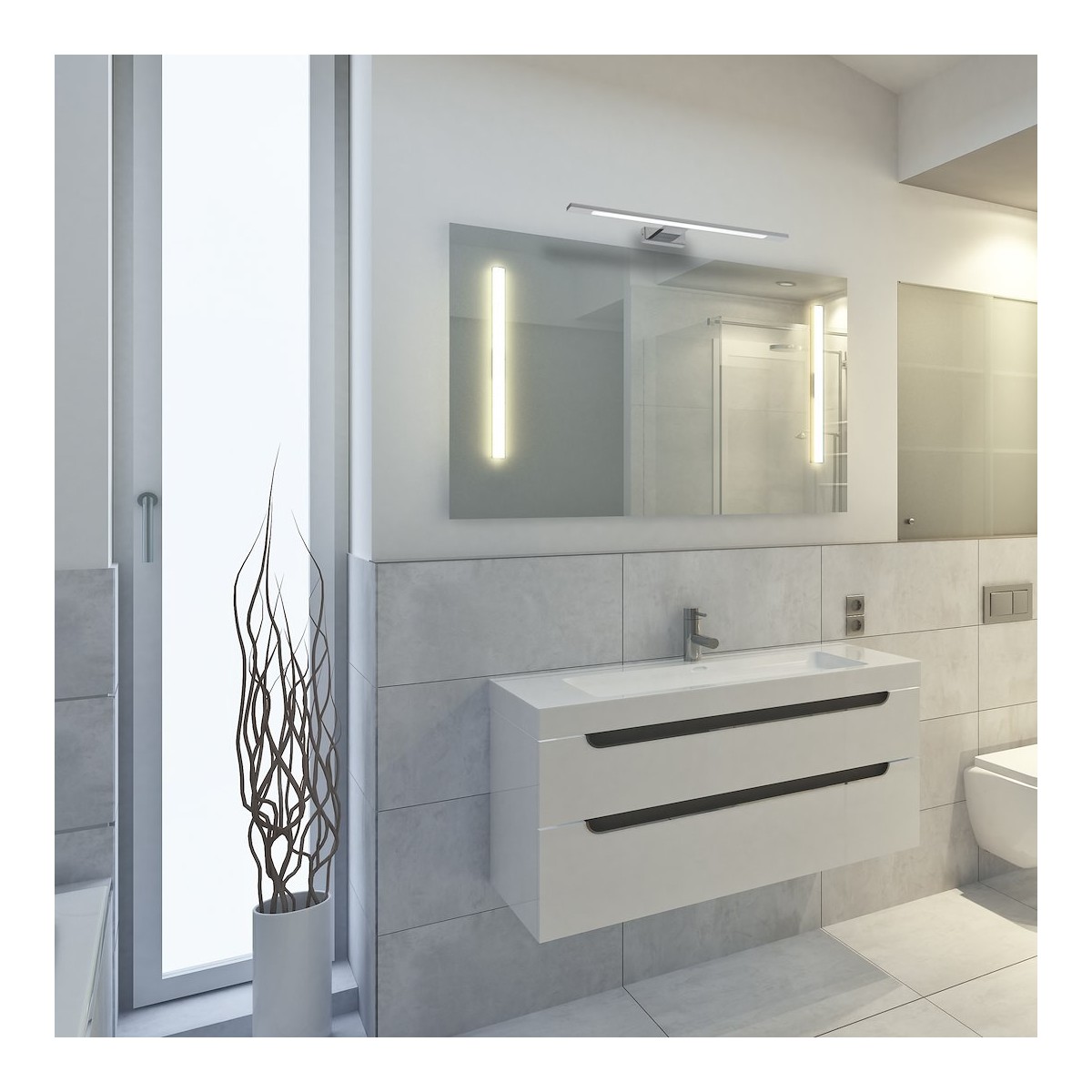 MiLagro Kinkiet SHINE CHROME 40cm 7W LED ML030