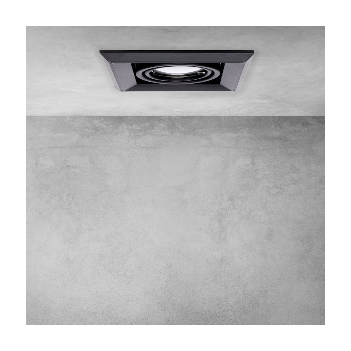 MiLagro Lampa Podtynkowa Blocco 1x7W GU10 Led Czarny ML472