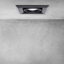 MiLagro Lampa Podtynkowa Blocco 1x7W GU10 Led Czarny ML472