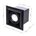 MiLagro Lampa Podtynkowa Blocco 1x7W GU10 Led Czarny ML472