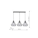 MiLagro ML162 lampa TRIANGOLO 3xE27 premium oświetlenie