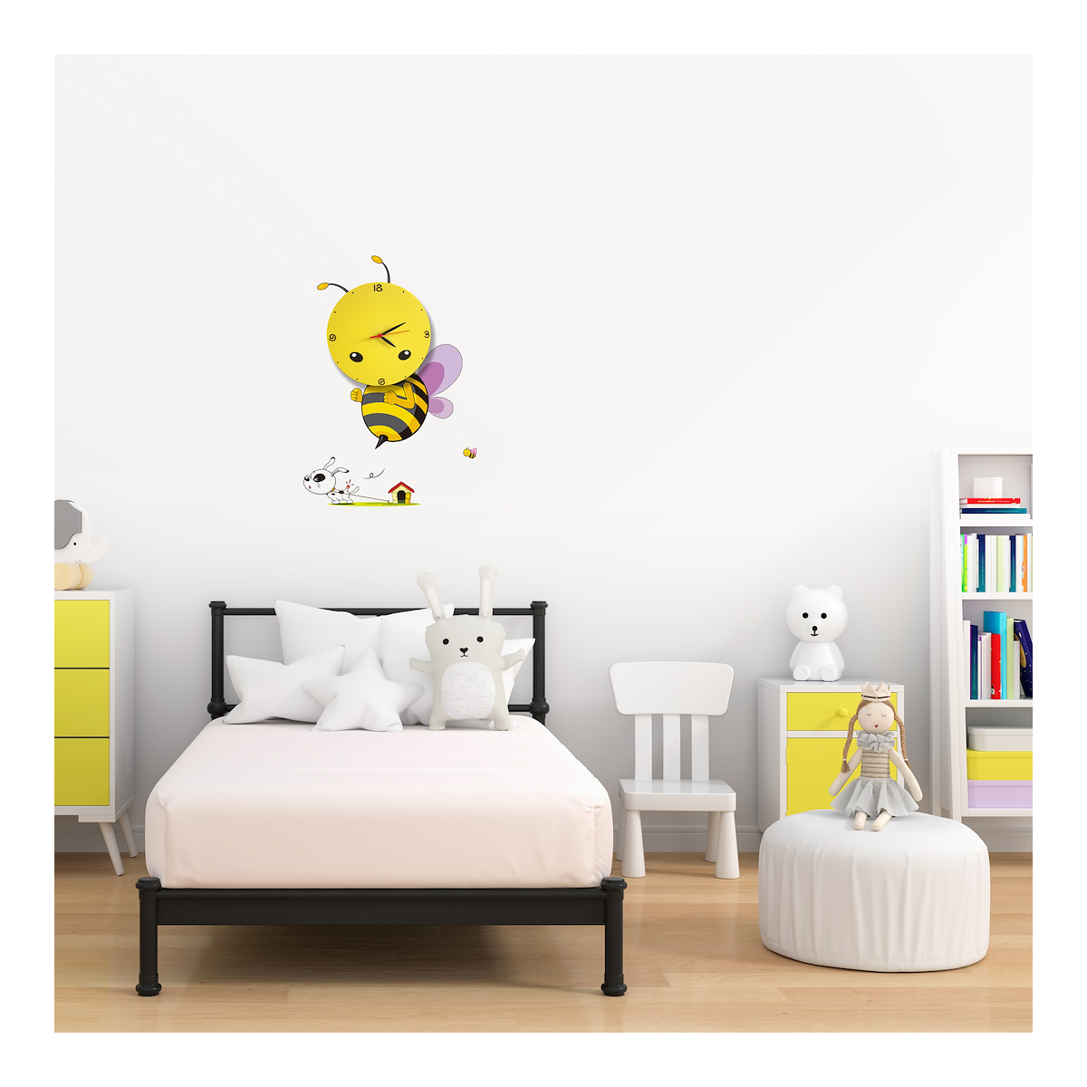 MiLagro Lampka dziecięca BEE LED CLOCK 0,6W LED ML145