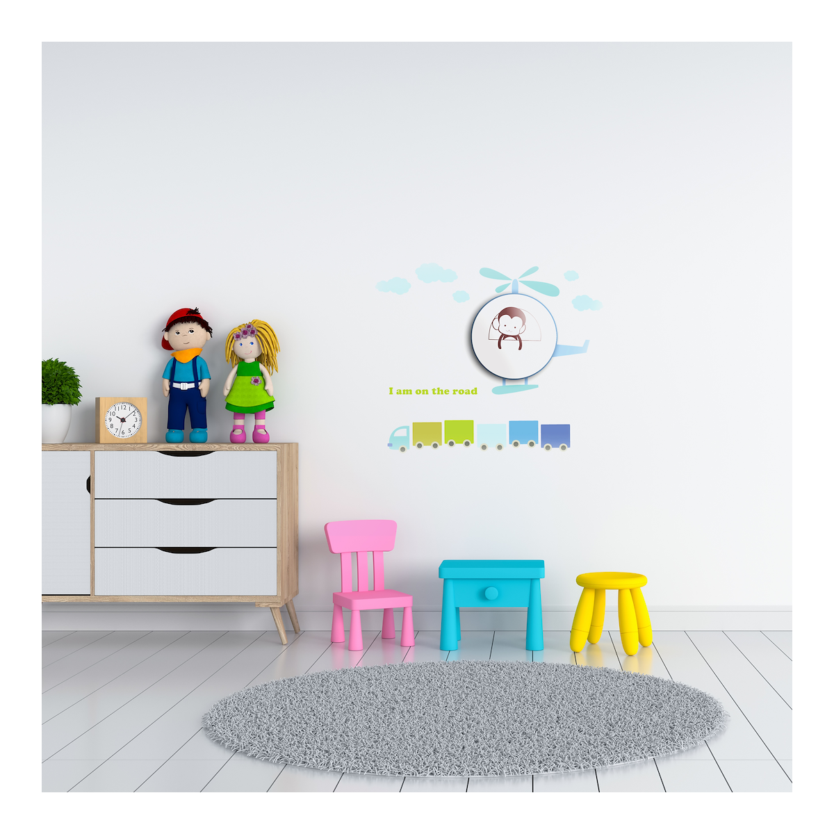 MiLagro Lampka dziecięca HELICOPTER 0,6W LED ML144