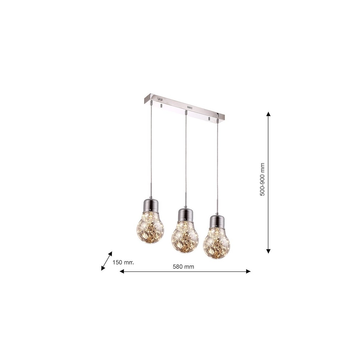 MiLagro LAMPA WISZĄCA BULB 15W LED ML136
