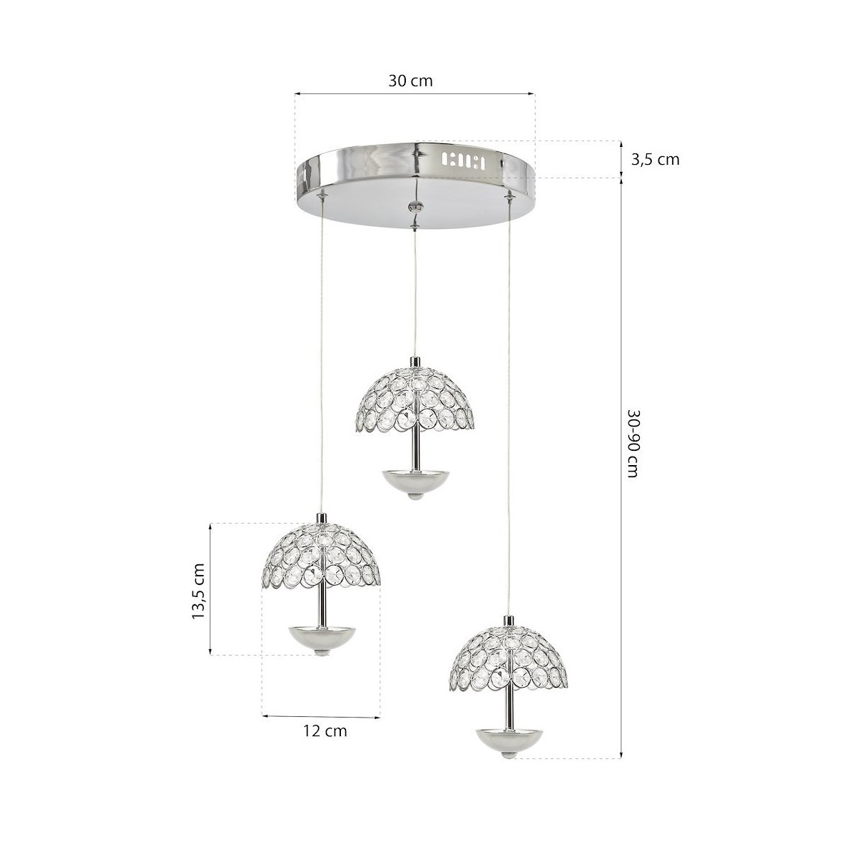 MiLagro LAMPA WISZĄCA VENUS  3x5W LED ML316