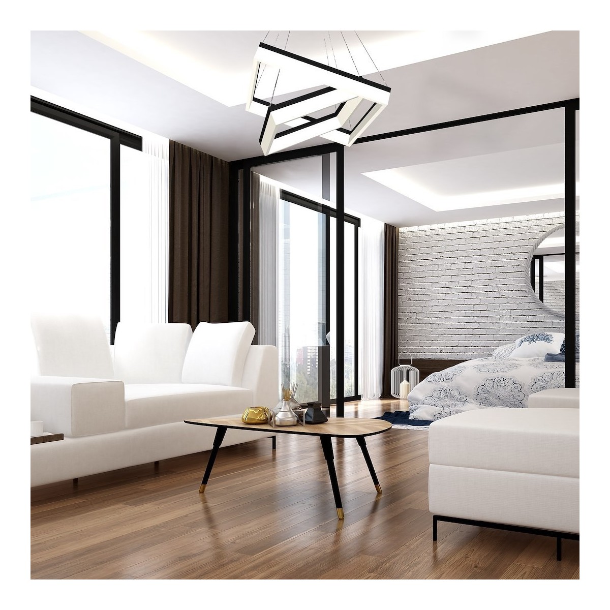 MiLagro LAMPA WISZĄCA NERO 80W LED ML082