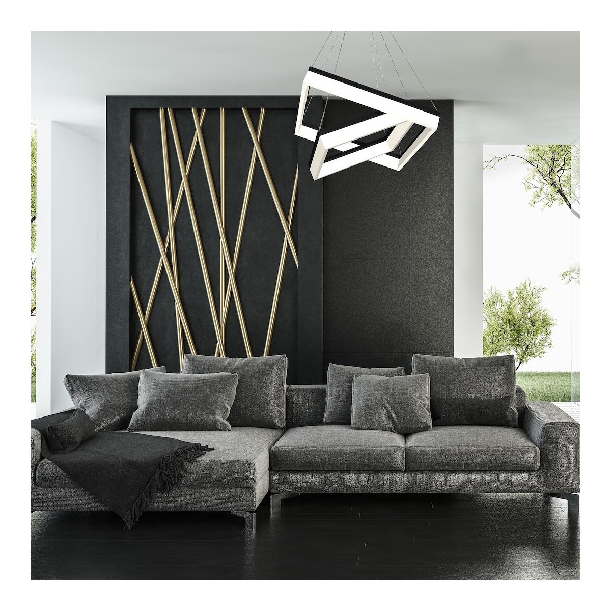 MiLagro LAMPA WISZĄCA NERO 80W LED ML082