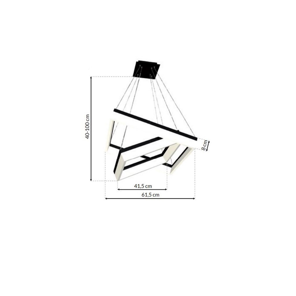 MiLagro LAMPA WISZĄCA NERO 80W LED ML082