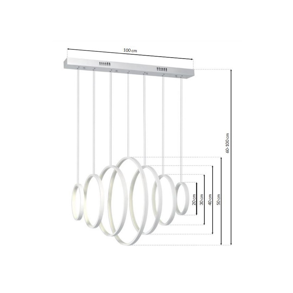 MiLagro LAMPA WISZĄCA VERTIGO 96W LED ML335
