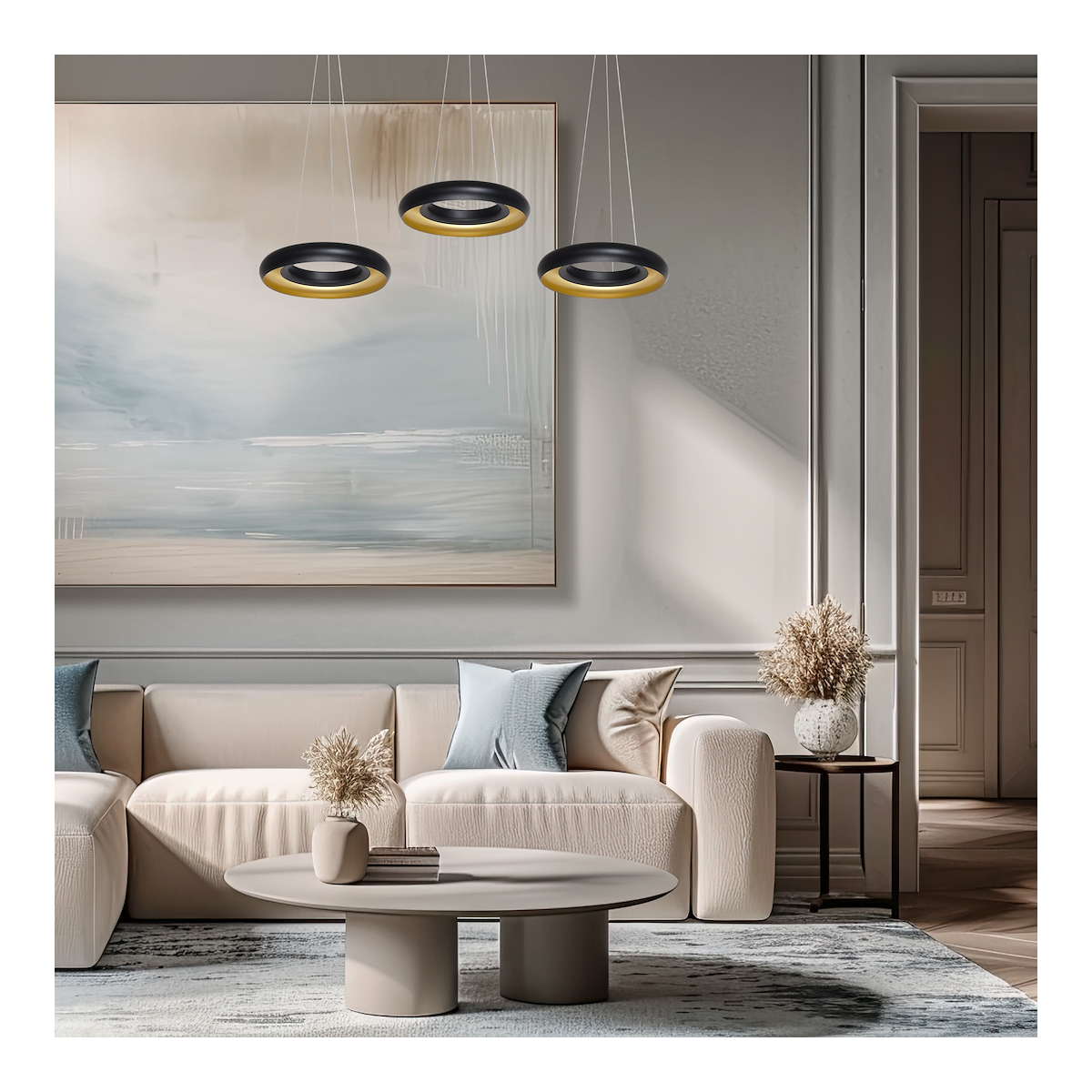 MiLagro LAMPA WISZĄCA RONDO NERO 36W LED ML354