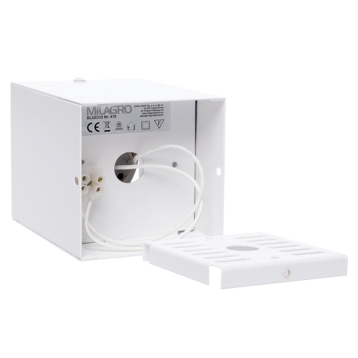 MiLagro Lampa Sufitowa Blocco Biały 1x7W GU10 Led ML476