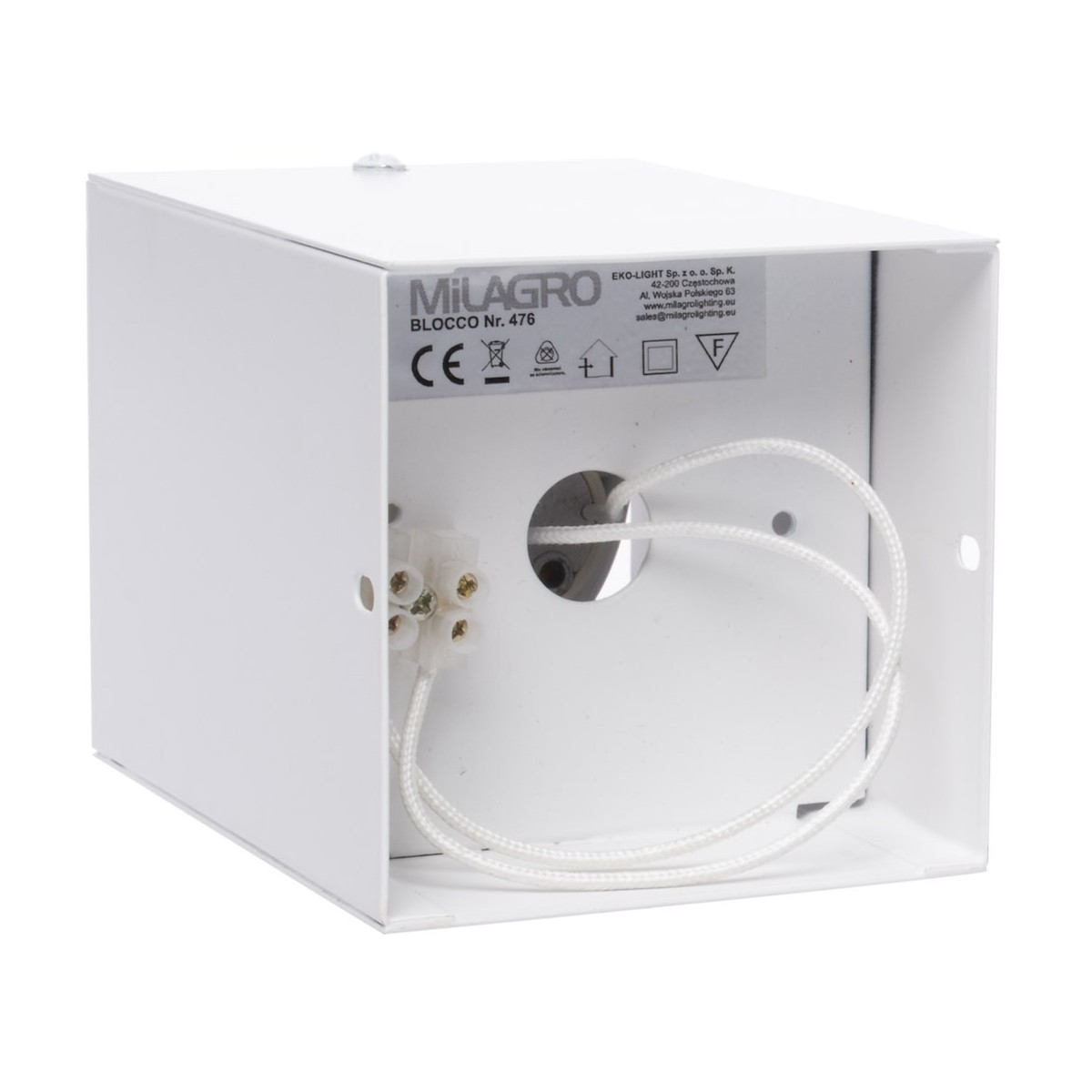 MiLagro Lampa Sufitowa Blocco Biały 1x7W GU10 Led ML476