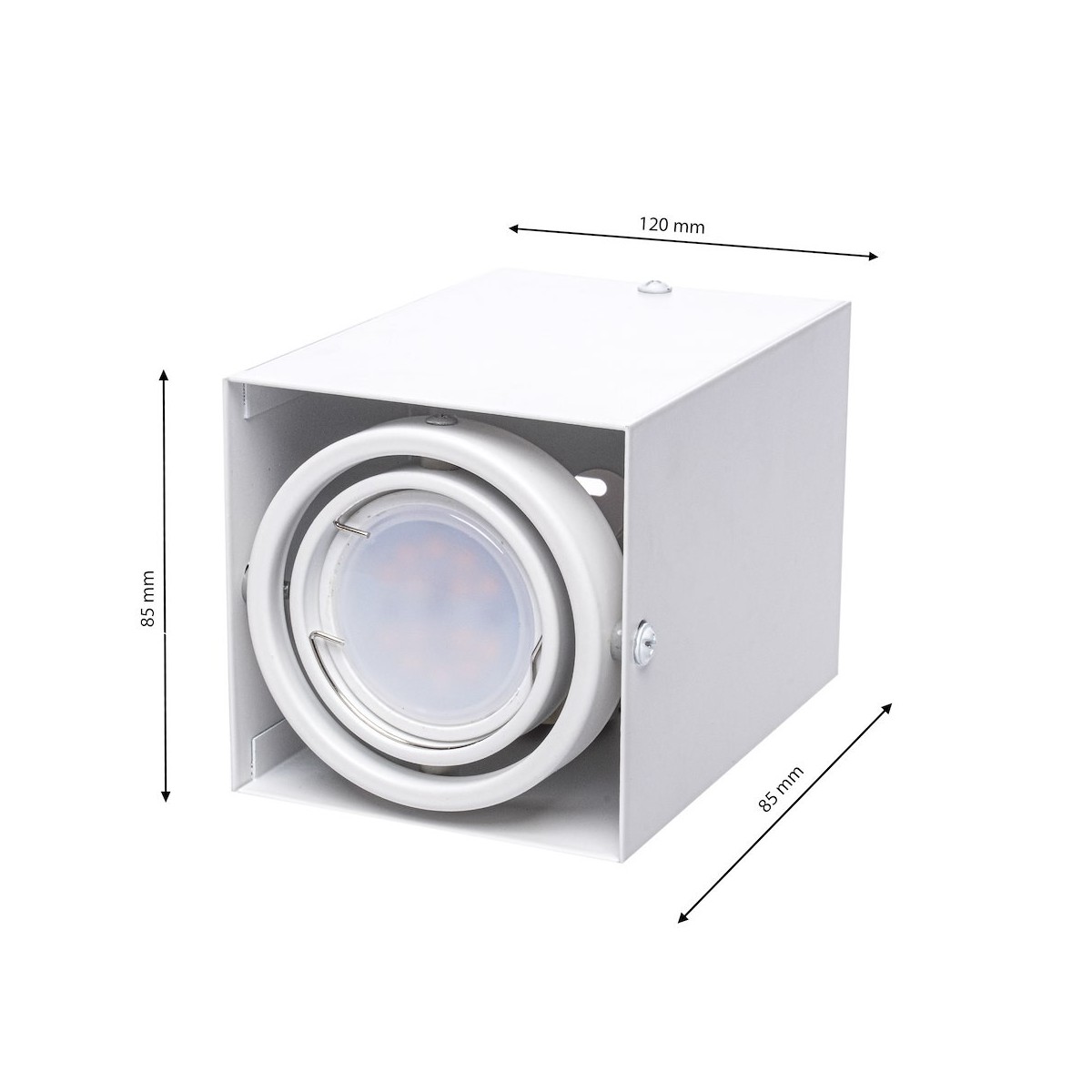 MiLagro Lampa Sufitowa Blocco Biały 1x7W GU10 Led ML476