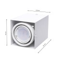 MiLagro Lampa Sufitowa Blocco Biały 1x7W GU10 Led ML476